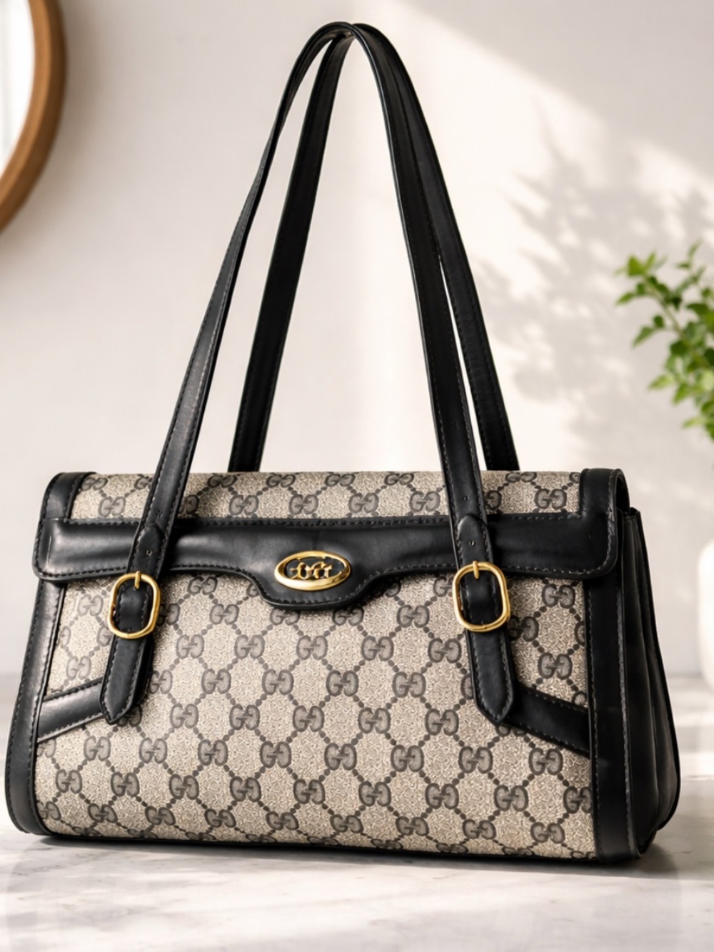 ❌Price Drop❌Authentic Gucci Tote  Leather /Shoulder Bag Cursive.